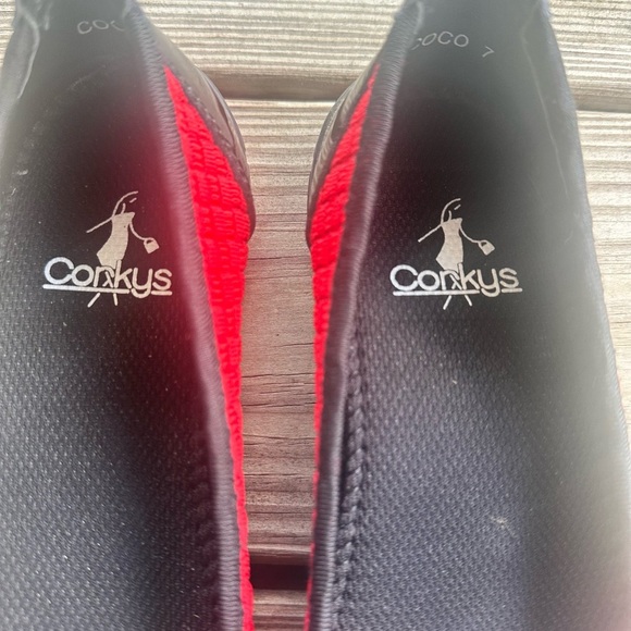 Corkys Red and Black Woven Flats size 7 - Picture 3 of 10